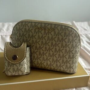 Michael Kors small makeup bag & portable hand sanatizer